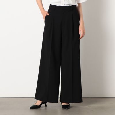 ＜COMME CA ISM (Women)＞【セットアップ対応】マシンウォッシャブル　Ｔ／Ｒトロピカル　ハイウエスト　ワイドパンツ（１２０９ＰＥ０９）