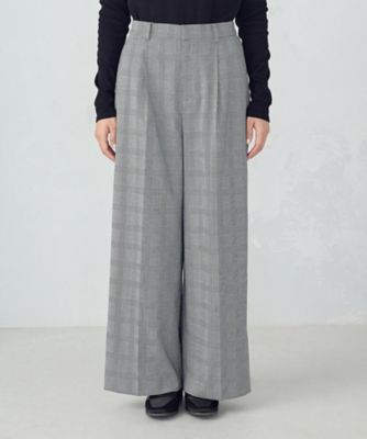 セットアップ対応】ポリエステルレーヨン ワイドパンツ