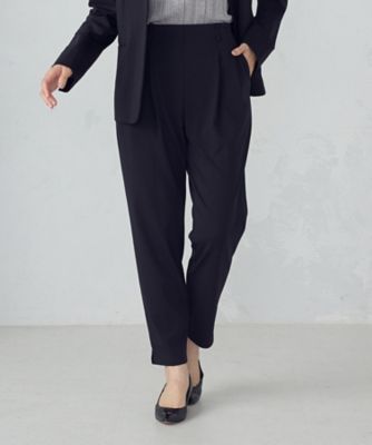 ＜COMME CA ISM (Women)＞【ウォッシャブル】メランジジャージ＆ナイロンレーヨンポンチ　テーパードパンツ（１２１０ＰＭ１０）