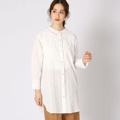 バンドカラー ロングシャツ チュニック １２１５ｈｐ０７ 三越伊勢丹オンラインストア 公式