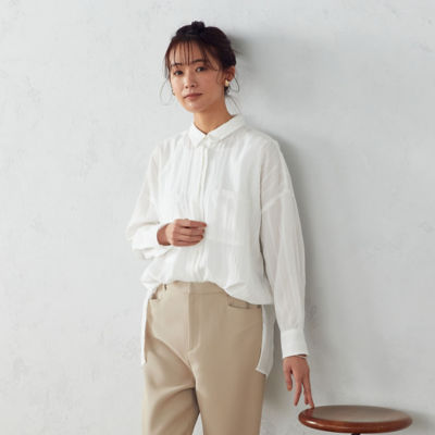 ＜COMME CA ISM (Women)＞★ＴＶドラマ着用商品★　　ストライプシャツ（１２１５ＨＹ０４）