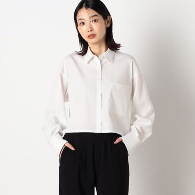 COMME CA ISM (Women)/コムサ　イズム クロップド　長袖シャツ（１２１５ＩＥ０２）