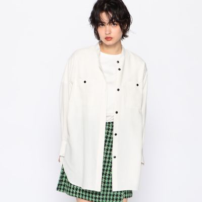 ＜COMME CA ISM (Women)＞バンドカラー　ロングシャツ（１２１５ＩＥ０６）