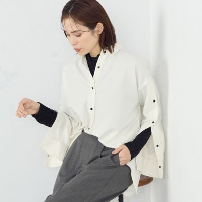 ＜COMME CA ISM (Women)＞袖開き　デザインシャツ（１２１５ＩＥ０７）