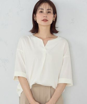 ＜COMME CA ISM (Women)＞キーネック　ブラウス（１２１５ＩＧ１４）