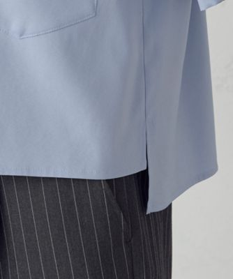 ストレッチポリエステルブロード　クロップド半袖シャツ（１２１５ＩＩ０２）