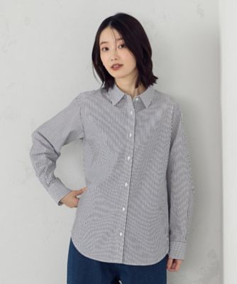 COMME CA ISM (Women)/コムサ　イズム ストライプシャツ(1215IK02)
