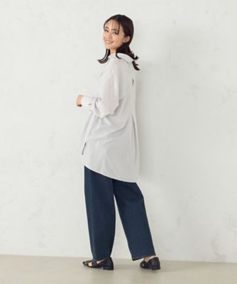 ポリエステルスパンブロードタック　ロングシャツ（１２１５ＩＫ０５）