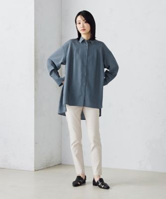 ポリエステルスパンブロードタック　ロングシャツ（１２１５ＩＫ０５）