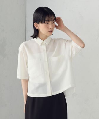 ＜COMME CA ISM (Women)＞クロップド　半袖シャツ（１２１５ＩＭ０６）