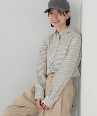 ＜COMME CA ISM (Women)＞ストライプシャツ（１２１５ＩＯ０２）