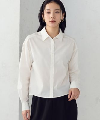 ＜COMME CA ISM (Women)＞【宮城舞さん着用】ボックスシルエットクロップドシャツ（１２１５ＩＯ０３）