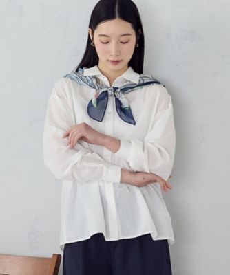 ＜COMME CA ISM (Women)＞ポリエステルスパンブロード　ベーシックシャツ（１２１５ＩＯ０７）