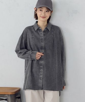 ＜COMME CA ISM (Women)＞ビッグダンガリーシャツ（１２１５ＩＯ１１）