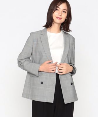 ＜COMME CA ISM (Women)＞グレンチェック　Ｗブレストジャケット（１２２０ＪＥ０１）