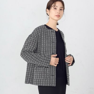 ＜三越伊勢丹/公式＞ COMME CA ISM (Women)/コムサ イズム ファンシー ツイード ジャケット クロ コート・ジャケット【三越伊勢丹/公式】