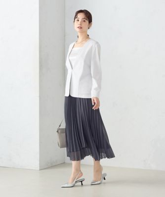 【　ウォッシャブル　ストレッチ　】かのこ　ノーカラー　ジャケット（１２２０ＪＧ０４）