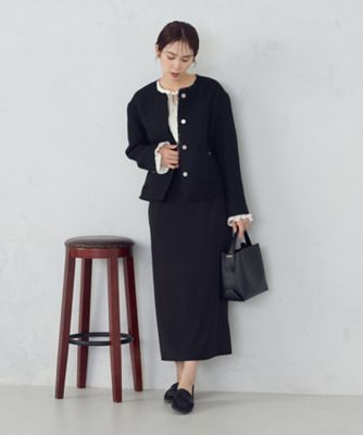 ファンシーツイード ノーカラージャケット（1220JM01