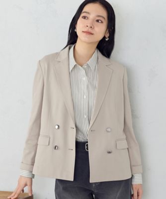 ＜COMME CA ISM (Women)＞鹿の子ダブル　ブレストテーラードジャケット（１２２０ＪＯ０１）