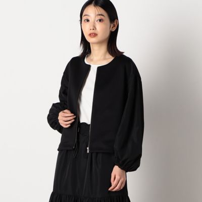 ＜COMME CA ISM (Women)＞【セットアップ対応】メモリータフタ　ドッキング　ブルゾン（１２２１ＢＥ０１）