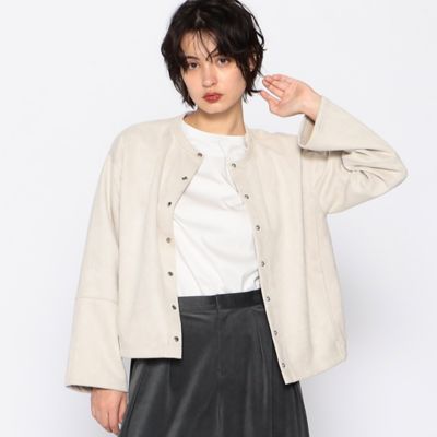 ＜COMME CA ISM (Women)＞スエード　ショートブルゾン（１２２１ＢＥ０８）