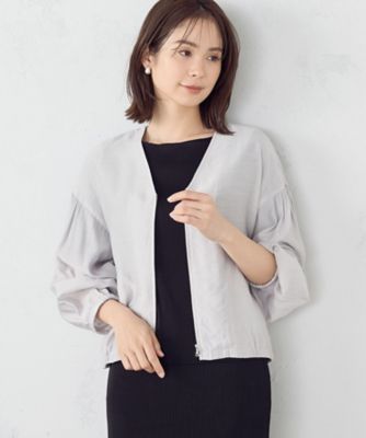 ＜COMME CA ISM (Women)＞シアー　ジップアップ　ブルゾン（１２２１ＢＧ０７）