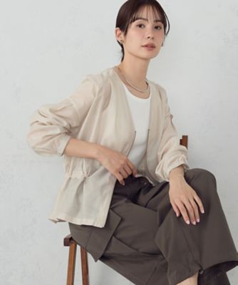 ＜COMME CA ISM (Women)＞Ｖネック　シアーブルゾン（１２２１ＢＯ１０）