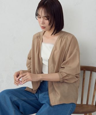 m , i , d , ❤︎ シャーリングヘムシアーブルゾン Vネック シアーブルゾン（1221BO10） | COMME CA ISM (Women