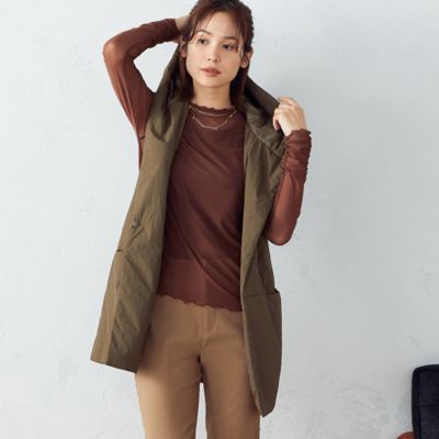 ＜COMME CA ISM (Women)＞中綿ベスト（１２２１ＶＡ０４）