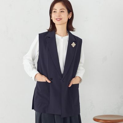 ＜COMME CA ISM (Women)＞テーラードカラー　ジレ（１２２１ＶＣ０２）