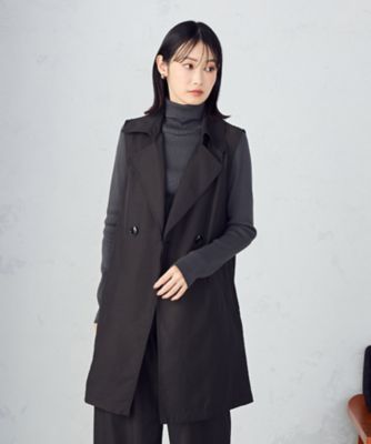 ＜COMME CA ISM (Women)＞【セットアップ対応】ポリエステルツイル　ロングジレ（１２２１ＶＭ０６）