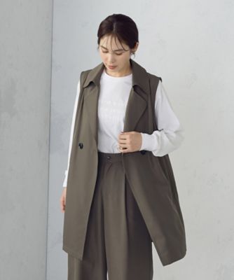 セットアップ対応】ポリエステルツイル ロングジレ（1221VM06