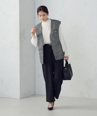 ファンシーツイード ロングジレ（1221VM07） | COMME CA ISM