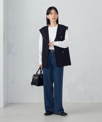 ファンシーツイード ロングジレ（1221VM07） | COMME CA