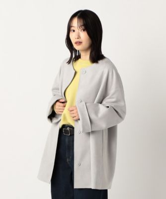 ＜COMME CA ISM (Women)＞ダンボールニット　ノーカラーコート（１２２５ＭＫ０１）