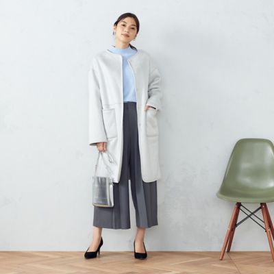 リバーシブル ノーカラーフェイクムートンコート １２２５ｍｗ０３ 三越伊勢丹オンラインストア 公式