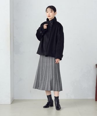 ウール混 ビーバー スタンドカラーコート（1226WI01） | COMME