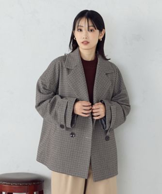 ＜COMME CA ISM (Women)＞オーバーサイズ　Ｐコート（１２２６ＷＭ０２）