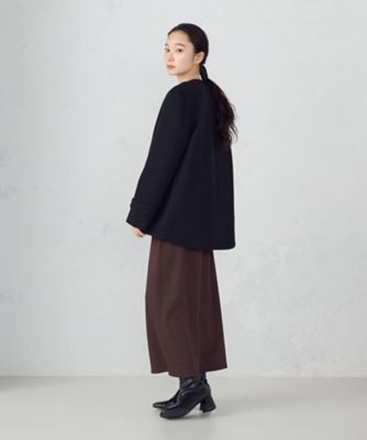 VACHEMENT│2wayフーデッド ショートコート ノーカラー ブラック 2WAYフーデッドショートコート（1226WM06） | COMME CA