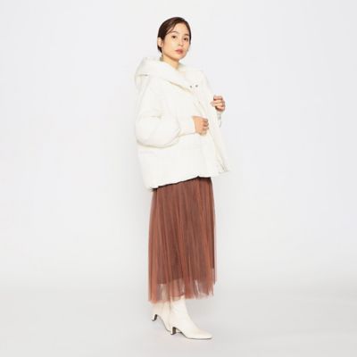 リサイクルタフタ 撥水加工 ダウンショートコート（1227DE01