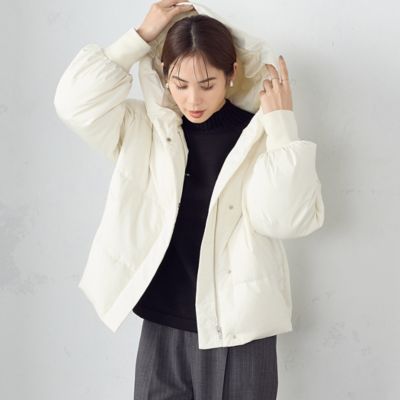 リサイクルタフタ 撥水加工 ダウンショートコート