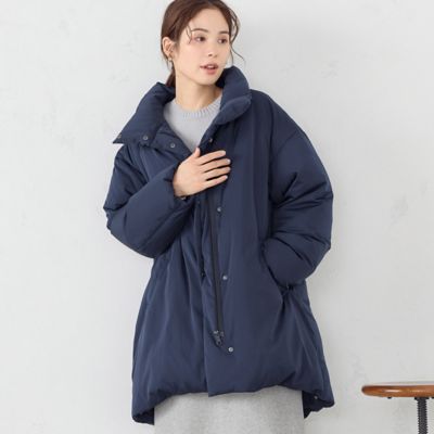 リサイクルタフタ 撥水加工 オーバーサイズ ダウンコート