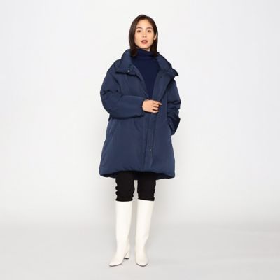 リサイクルタフタ　撥水加工　オーバーサイズ　ダウンコート（１２２７ＤＥ０３）