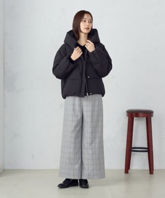 COMME CA ISM　レディース　フーデッドショートダウン　ブラウンМサイズ コムサイズム COMME CA ISM フーデッドショートダウン （グレージュ