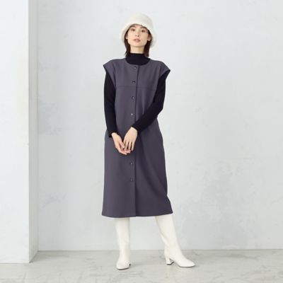 ＜COMME CA ISM (Women)＞【セットアップ対応】　２ＷＡＹ　ジョーゼットジャージー　ジレ　＆　ワンピース（１２３１ＯＥ０１）