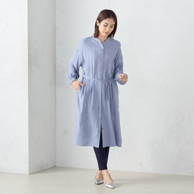 コットンライクレーヨン シャツワンピース（1231OG02