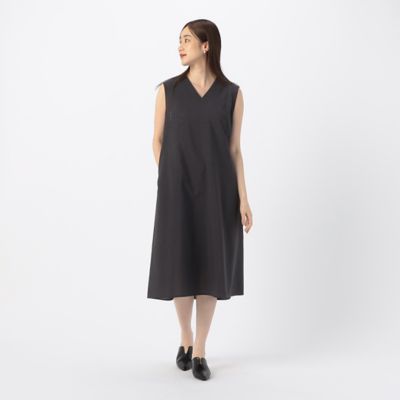 【セットアップ対応】麻調ポリエステル　ナローラインワンピース（１２３１ＯＧ０６）