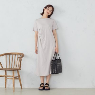COMME CA ISM (Women)/コムサ　イズム アシンメトリーデザイン　Ｔワンピース（１２３４ＯＧ０４）