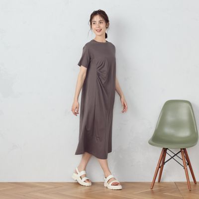 アシンメトリーデザイン　Ｔワンピース（１２３４ＯＧ０４）
