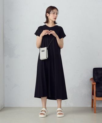 綿100％ バックデザイン 半袖 Tワンピース（1234OG05